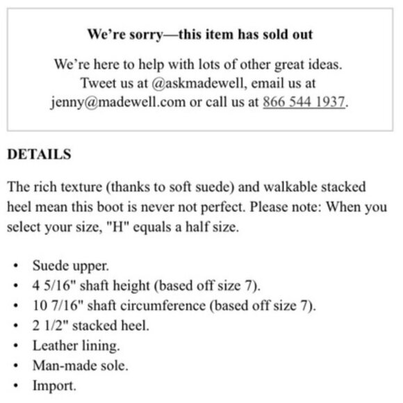 Madewell The Billie Boot in Suede F5045 8.5 tan - Picture 8 of 16